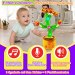 Vitosup Tanzender Kaktus Spielzeug – Wiederaufladbar mit 50 Kinderliedern für Babys – Bild 4