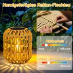 2er-Pack Solarlaterne mit Rattan-Design – Wetterfeste Solar-Lampions für Garten & Balkon – Bild 2