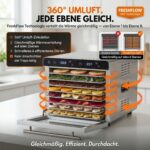 Sommertal Dörrautomat Silence 700 XXL – 8 Edelstahlgitter, 700W, digitale Temperatursteuerung – Bild 7