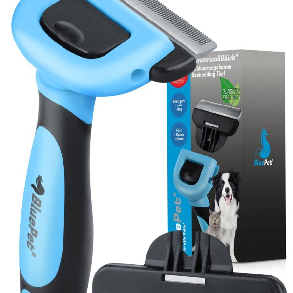 BluePet Unterwollbürste Grösse L – Effektive Fellpflege für Hunde & Katzen