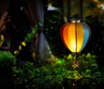 Northpoint LED Solar Laterne Heissluftballon XL – 58 cm Gartendeko mit Regenbogen-Lichtspiel – Bild 3