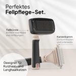 PRETTYPAW Katzenbürsten-Set 2-teilig – Sanfte Fellpflege für Kurz- & Langhaarkatzen – Bild 2
