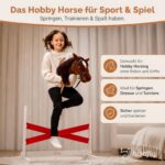 Hoofly Hobby Horse Grosses Steckenpferd mit Trense & 40 cm Schraubstab – Braun Schecke – Bild 2