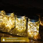 6er Set AUTOLA Solar Mason Jar Leuchten mit 30 LEDs – IP56 Gartenlaternen für Balkon & Terrasse – Bild 4