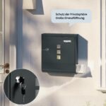 WOLTU Wandbriefkasten mit Zeitungsfach & Schloss – Anthrazit, 30,5x33,5 cm – Bild 5