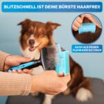 BluePet Profi Hundebürste Langhaar – Flexible Unterfellbürste für Hunde & Katzen – Bild 4
