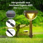 Linkind Solar Wegeleuchten 4er-Set – 3000K Warmweiss Gartenbeleuchtung mit 3 Modi – Bild 6