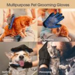 DELOMO Fellhandschuhe für Hunde & Katzen mit 255 Silikonnoppen – Sanfte Haarentfernung – Bild 6