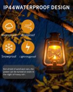 Yinuo Mirror LED Vintage Laterne – Batteriebetrieben mit 2 Lichtmodi für Garten & Terrasse – Bild 3