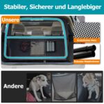 Hundegitter für Auto mit Metallrahmen – Universal Trenngitter für Rücksitz & Kofferraum – Bild 5