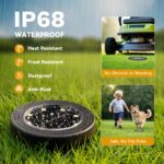 NIBSHOOM 12er Set Solar Bodenleuchten – IP68 Gartenbeleuchtung mit 8 LED & Warmweiss – Bild 3