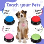 SUHSAI Sprechende Hundeknöpfe mit 30-Sekunden-Aufnahme – 4er Set für intuitive Haustierkommunikation – Bild 3