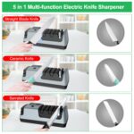 YOORLEAY Elektrischer Messerschärfer 5 in 1 – 3 Rotationsgeschwindigkeiten für alle Messertypen – Bild 3