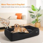 HMTOPE Hundebett XL 110x85cm mit Cord-Bezug – Orthopädisches Hundesofa für grosse Hunde – Bild 9