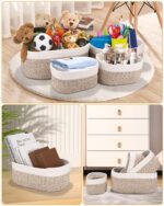 4er-Set Aufbewahrungskörbe aus Baumwollseil – Stapelbar & Multifunktional für jedes Zimmer – Bild 7