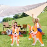 Anroong Aufblasbares Corgi Kostüm – Lustige Hundeverkleidung für Erwachsene & Kinder – Bild 3