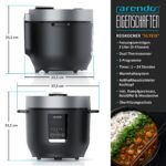 Arendo Reiskocher 2L mit Dampfgarer – 5 Programme & Warmhaltefunktion für 2–5 Personen – Bild 3