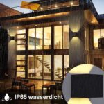 ChangM LED Wandleuchte 7W Schwarz – IP65 wasserdicht mit verstellbarem Abstrahlwinkel (2er-Set) – Bild 3