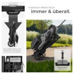 tectake® Buggy Kinderwagen 0–3 Jahre – Faltbarer Reisebuggy mit Sonnenverdeck & 5-Punkt-Gurt – Bild 8