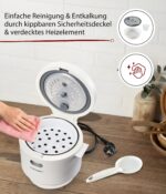 Cloer 6831 Reiskocher 1 l mit Dampfaufsatz – 7-Phasen-Technologie & 24h Warmhalte – Bild 4