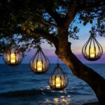 KagoLing 2er Set Solar-Laternen Tropfen mit Craquelé-Glas – Warmgelbes Licht für Garten & Balkon – Bild 6