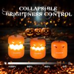 EverBrite Halloween Kürbislaterne 3er Set – Tragbare LED Dekoration mit Lächelgesicht – Bild 3