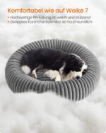 Feandrea Hundebett 100 cm – Weiches Donut-Design mit rutschfester Unterseite für grosse Hunde – Bild 3