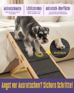 Artpet Klappbare Hunderampe – Höhenverstellbar 34–53 cm für kleine Hunde & Katzen – Bild 8