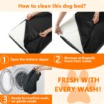 HMTOPE Orthopädisches Hundebett 112 cm – Grosse Hunde Komfortmatratze waschbar – Bild 7
