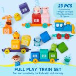 Play-Act Bauernhof Zug Montessori Spielzeug ab 2 Jahren – Lernspielzeug zum Zählen & Sortieren – Bild 7