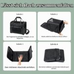 LE SURE Faltbare Katzentransporttasche 43.5x29.5x34 cm – Formstabil & Sicher für Reisen – Bild 8