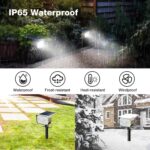 nipify 4er Set Solarleuchten mit Bewegungsmelder – LED Gartenbeleuchtung IP65 wasserdicht – Bild 4