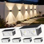 TECKNET Solar Wandleuchten 6er Set – IP66 Up & Down Solarlampen für Garten & Terrasse
