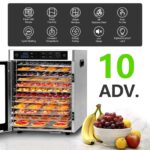 oiyocemo Dörrautomat Edelstahl 800 W – 12 Gitter Dörrgerät mit 6 Voreinstellungen – Bild 7