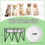 Wellbro Erhöhter Keramik-Katzennapf 2er-Pack – Gegen Erbrechen & Schnurrhaarverschleiss – Bild 5