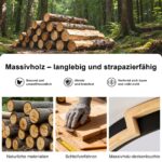 JZEKVN LED Deckenleuchte 30cm Schwarz mit Holz – 24W Deckenlampe 4000K für Wohnräume – Bild 5