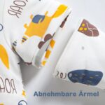 MIKAFEN Baby Schlafsack Winter 3,5 Tog 78-90cm – 100% Baumwolle mit abnehmbaren Ärmeln – Bild 8