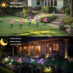Hqynss 4er Set Solar-Lilienleuchten mit RGB-Farbwechsel – IP65 Gartenleuchten für Terrasse & Hof – Bild 6