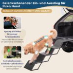 PRIORPET Hundetreppe Auto Klappbar 53–81 cm – Gelenkschonende Einstiegshilfe bis 65 kg – Bild 7