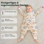 Unnivoll Babyschlafsack 90 cm Winter mit Füssen 2,5 Tog – Warm & Sicher für 3–4 Jahre – Bild 4
