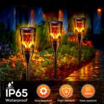 FIFlying Solar-Gartenfackeln 6er Set mit Flammeneffekt – IP65 wasserdicht für Garten & Terrasse – Bild 4