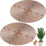 Tianher Blumentopfschutz 52cm – Pflanzengitter gegen Katzen & für Kindersicherheit, 2er Set