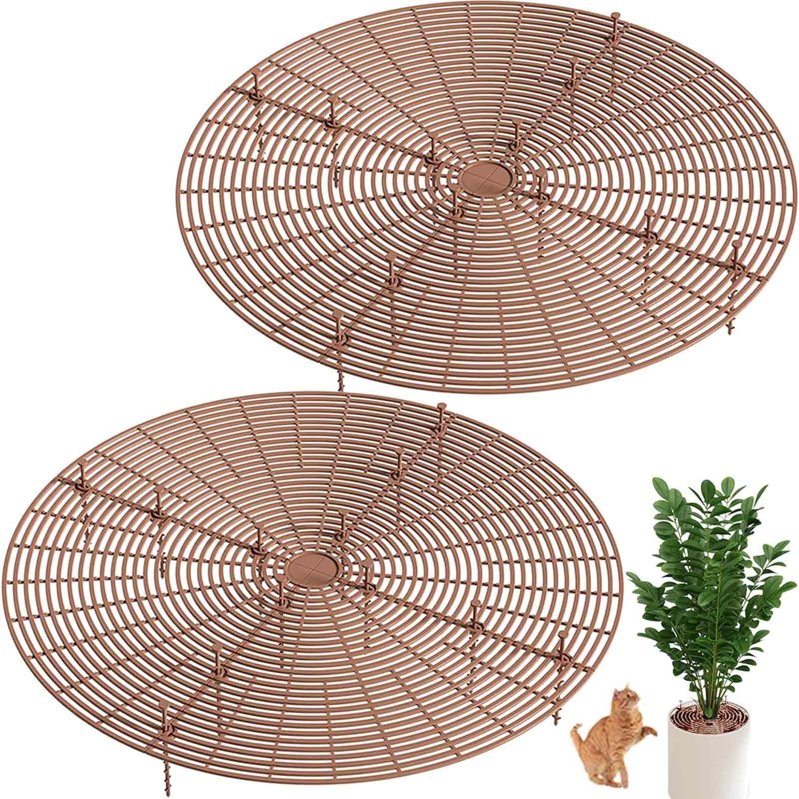 Tianher Blumentopfschutz 52cm – Pflanzengitter gegen Katzen & für Kindersicherheit, 2er Set