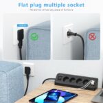 SUDEERY 4-Fach Ecksteckdose mit USB-C PD 20W & USB-A – Flachstecker 8 in 1 mit 2M Kabel – Bild 2