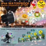 Segotendy LED Projektor mit 96 Motiven & Fernbedienung – Weihnachts- & Halloween Deko für Innen & Aussen – Bild 4