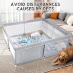BEJOY Laufstall 180x200 cm – Sicherer Baby Laufgitter mit Schaumstoffschutz für 6 Monate bis 6 Jahre – Bild 7
