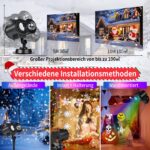 Vankarr LED-Weihnachtsprojektor mit 16 Mustern & Wasserwellen – Aussen & Innen mit Fernbedienung – Bild 5