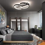 LUOLONG 40cm LED Deckenleuchte Dimmbar mit Fernbedienung – Modern Schwarz für Wohnzimmer & Schlafzimmer – Bild 4