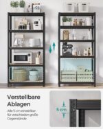 SONGMICS Schwerlastregal 2er Set 40x90x180 cm – 175 kg pro Boden für Lager & Garage – Bild 5