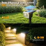 SUNNMO Solar-Strahler 4er Set mit Bewegungsmelder – 104 LED IP65 Warmweiss 3000K – Bild 4